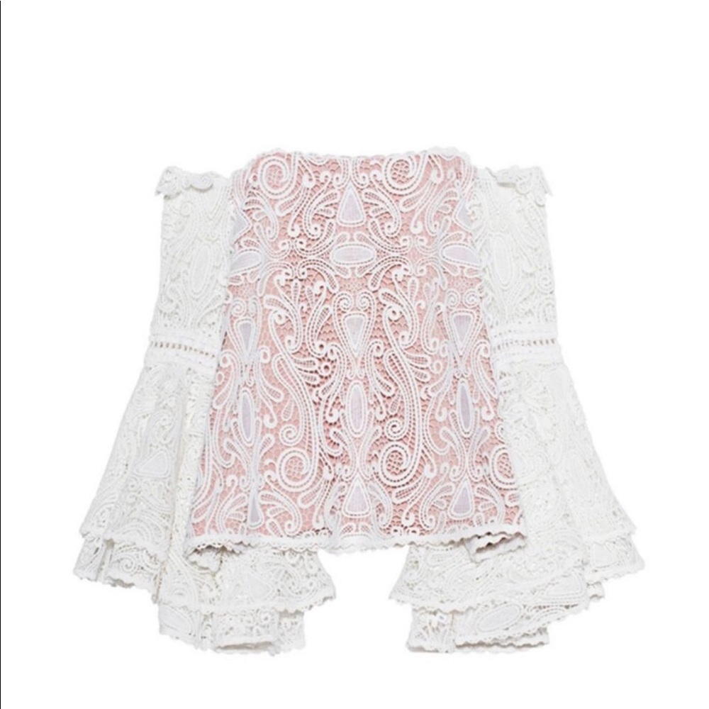 Alexis Thea Off-the-Shoulder Lace Top NWT